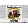 Plaque Cadeau Routier Camion Rouge 20 x 20