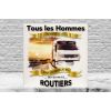 Plaque Cadeau Routier Camion Blanc 20 x 20