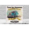 Plaque Cadeau Routier Camion Bleu 20 x 20