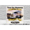 Plaque Cadeau Routier Truck Blanc 20 x 20